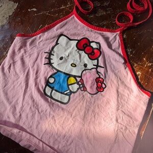Sanrio Hello Kitty Graphic Halter Tie Crop Top
